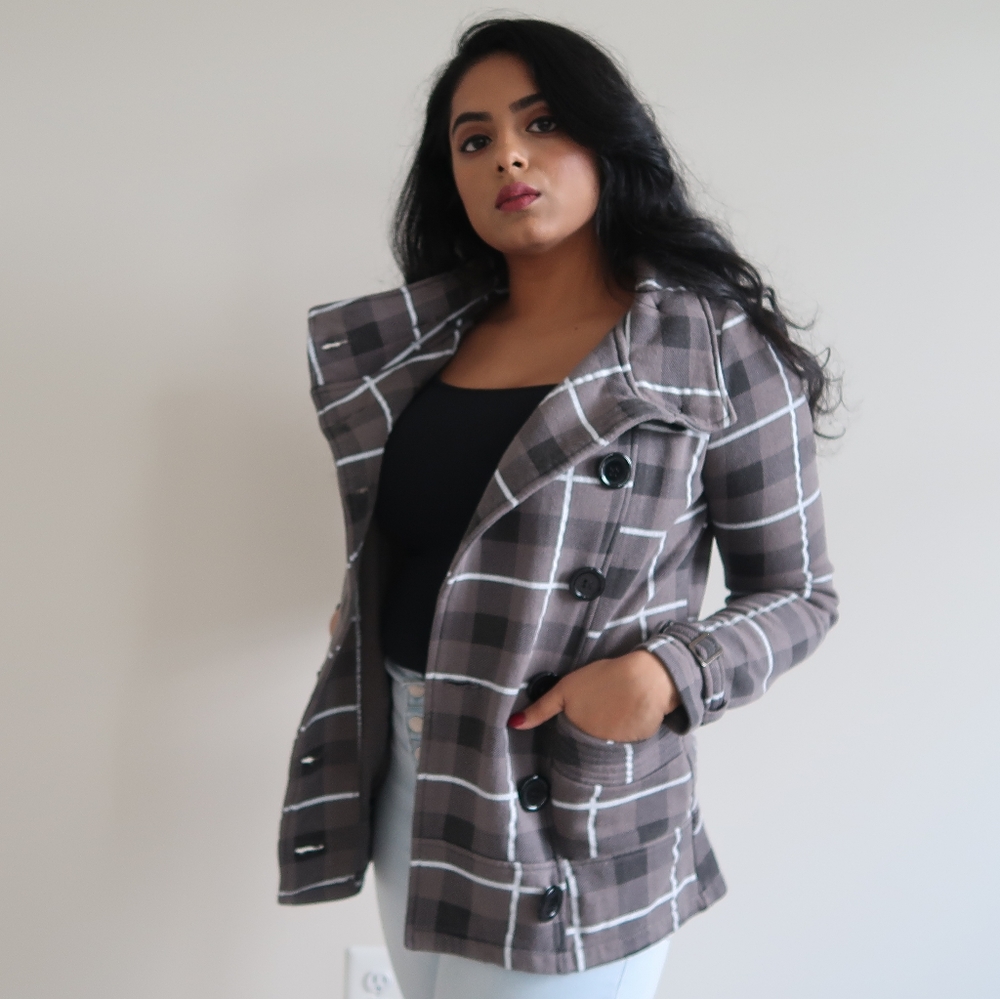 Striped White and Grey Jacket